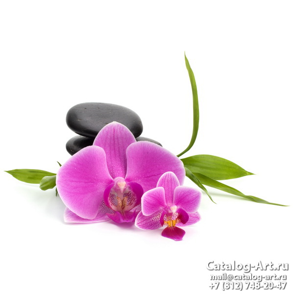 Натяжные потолки с фотопечатью - Розовые орхидеи 95
